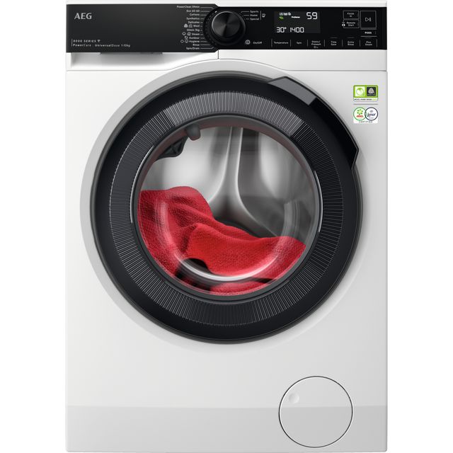 AEG 8000 PowerCare UniversalDose LFR84146UC 10kg WiFi Connected Washing Machine with 1400 rpm - White - A Rated