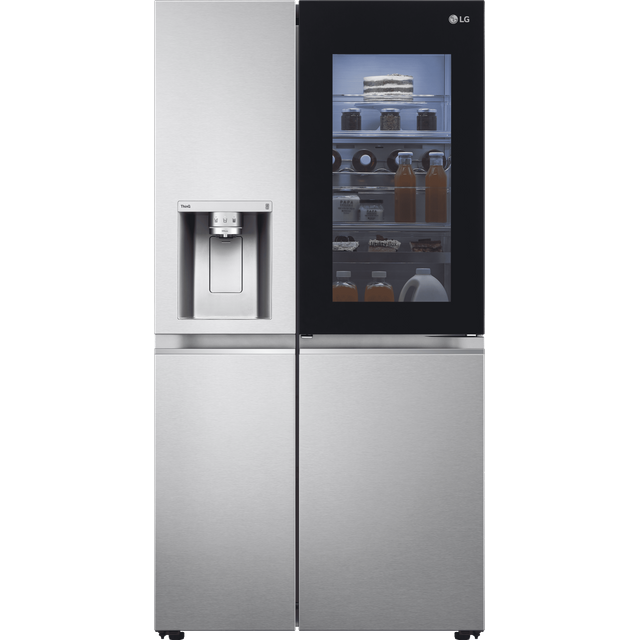 LG GSXV91BSAE Wifi Connected Non-Plumbed American Fridge Freezer with InstaView™ ThinQ™, UVnano™ Tech, NatureFRESH™