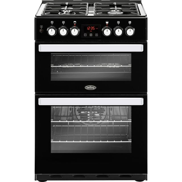 Belling Cookcentre 60DF 60cm Dual Fuel Mini Range Cooker – Black – A/A Rated