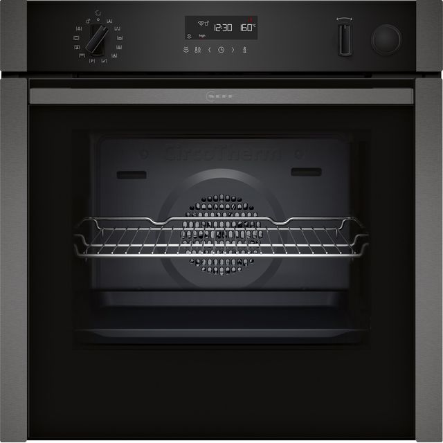 NEFF N50 Slide&Hide B3AVH4HG0B Built In Electric Single Oven - Graphite Grey - A Rated