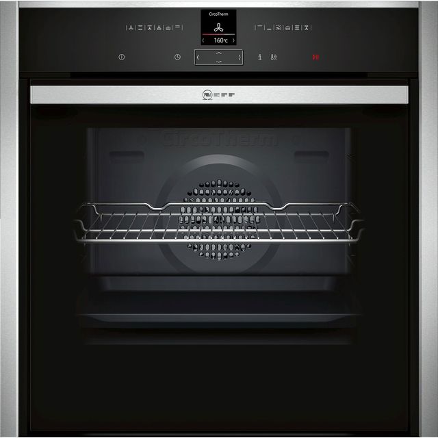 NEFF N70 Slide&Hide B57CR22N0B Built In Electric Single Oven with Pyrolytic Cleaning - Stainless Steel - A+ Rated