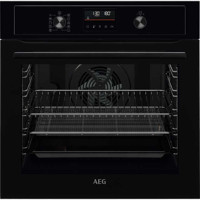 AEG 6000 Series BPX535A61B Built In Electric Single Oven with Pyrolytic Cleaning - Black - A+ Rated