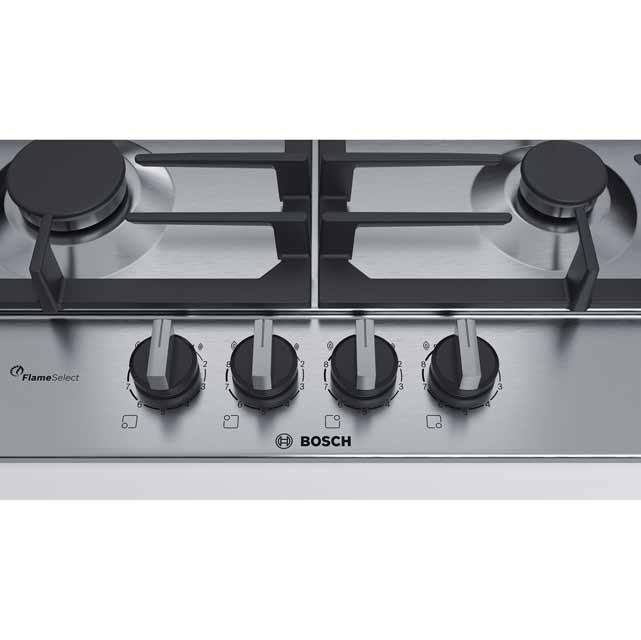 Bosch Series 6 PCH6A5B90 Built In Gas Hob - Stainless Steel - PCH6A5B90_SS - 2