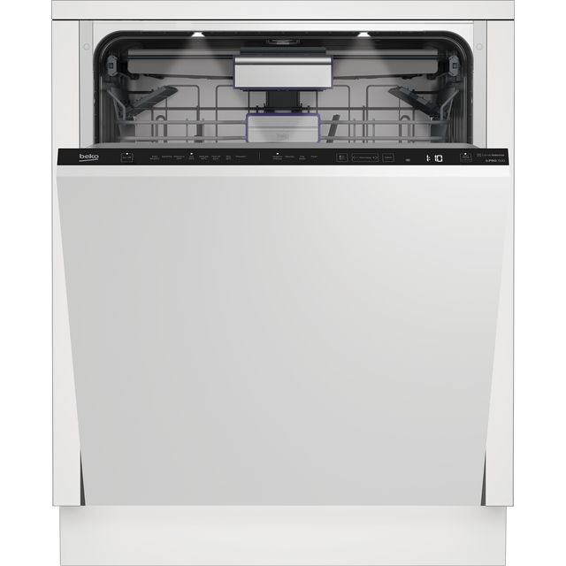 Beko CornerIntense™ BDIN38560CF Fully Integrated Standard Dishwasher – Black Control Panel with Fixed Door Fixing Kit – A Rated