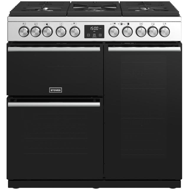 Stoves Precision DX S900DF 90cm Dual Fuel Range Cooker - Stainless Steel - A/A/A Rated - Precision DX S900DF_SS - 1