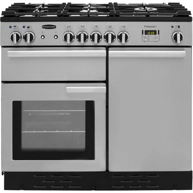 Rangemaster Professional Plus PROP100DFFSS/C 100cm Dual Fuel Range Cooker - Stainless Steel - A/A Rated