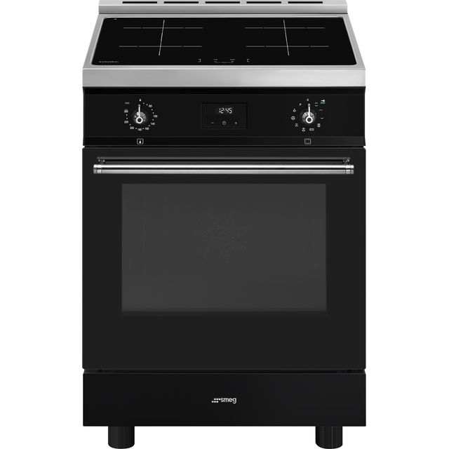 Smeg Concert C6IPBLT2 60cm Electric Cooker with Induction Hob - Black - A Rated
