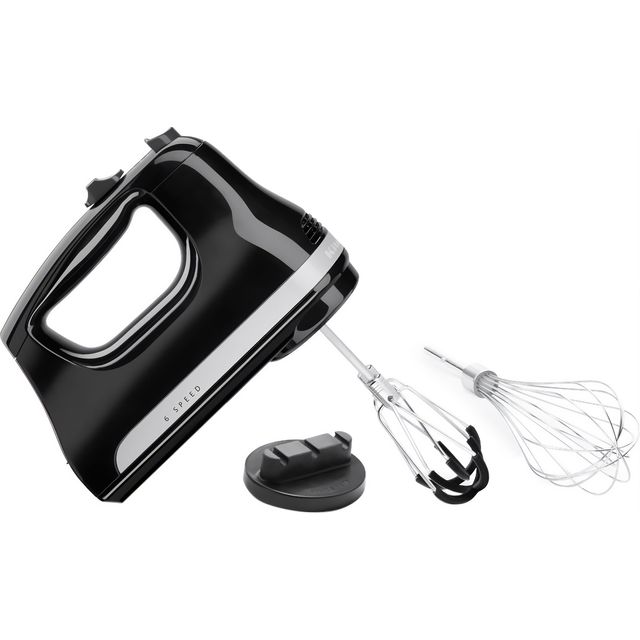 KitchenAid 5KHM6118BOB Hand Mixer with 2 Accessories - Onyx Black