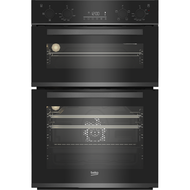 Beko RecycledNet BBXDF29300Z Built In Electric Double Oven - Dark Steel - A/A Rated