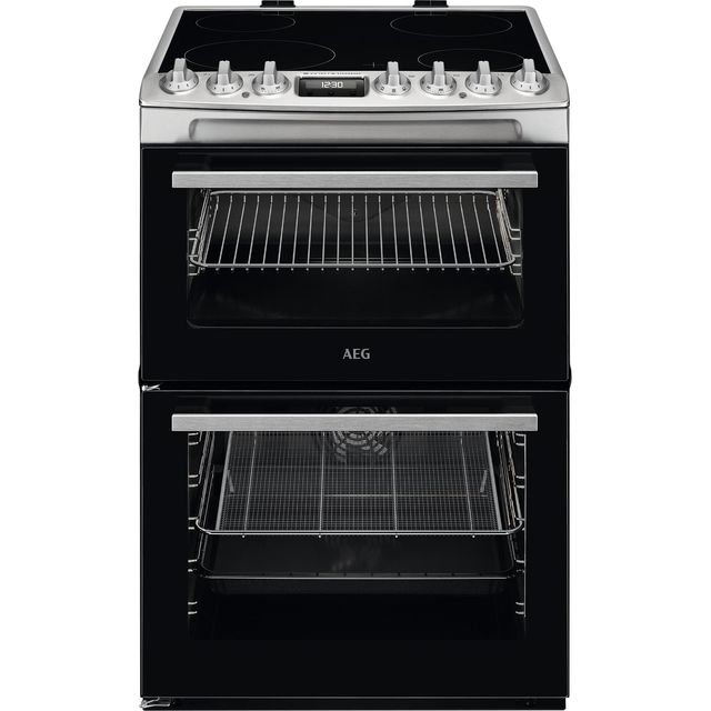 AEG 6000 SteamBake CCX6740ACM 60cm Electric Cooker with Ceramic Hob – Stainless Steel – A Rated