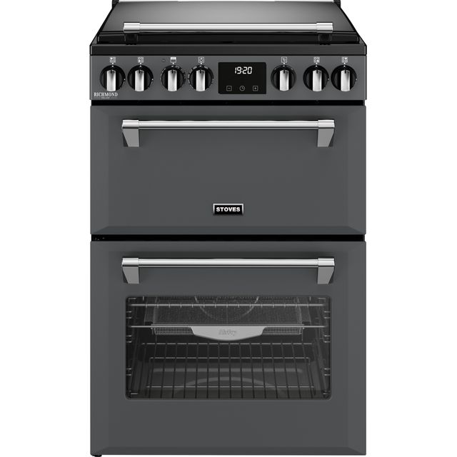 Stoves Richmond Deluxe 60cm Freestanding Dual Fuel Mini Range Cooker - Anthracite - A Rated