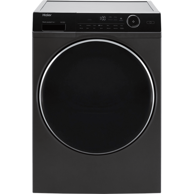 Haier HD90-A2979S 9Kg Heat Pump Tumble Dryer - Graphite - A++ Rated