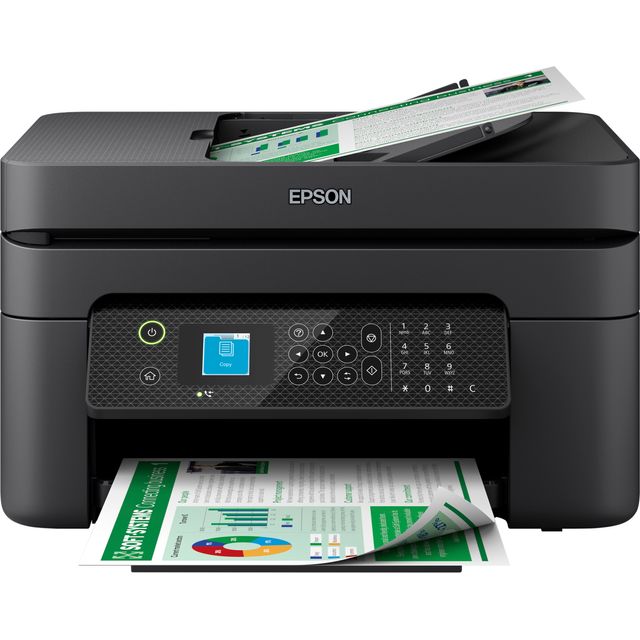Epson WorkForce WF-2930DWF Inkjet & Fax All In One Wireless Printer - Black