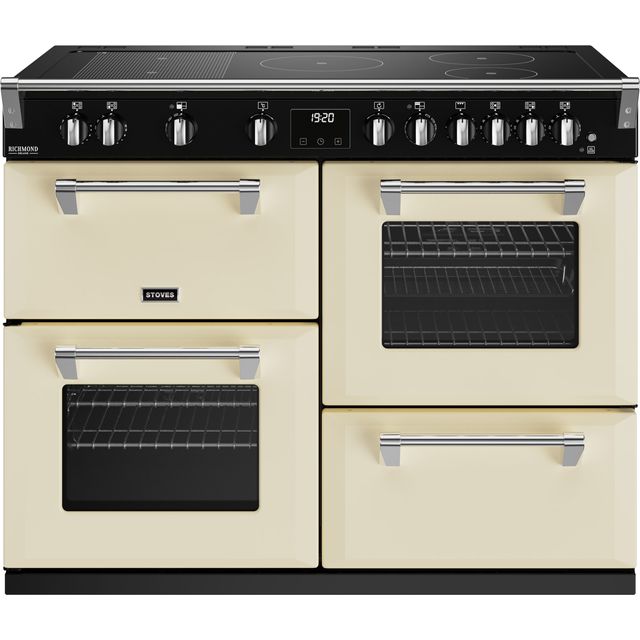 Stoves Richmond Deluxe ST DX RICH D1100Ei RTY CC 100cm Electric Range Cooker with Induction Hob – Cream – A Rated