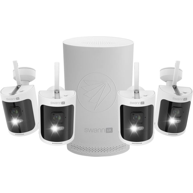 Swann Allsecure wirefee security camera System 4 camera 4K Smart Home Security Cameras – White