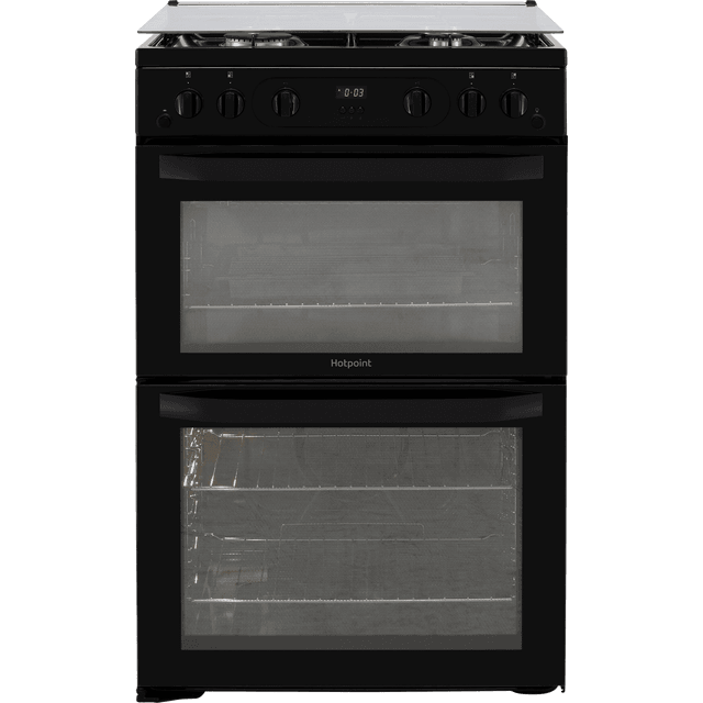 Hotpoint HDM67G0CCB/UK Freestanding Gas Cooker - Black - A+/A+ Rated