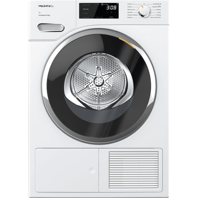 Miele EcoSpeed TWH780WP Wifi Connected 9Kg Heat Pump Tumble Dryer - Lotus White - A+++ Rated