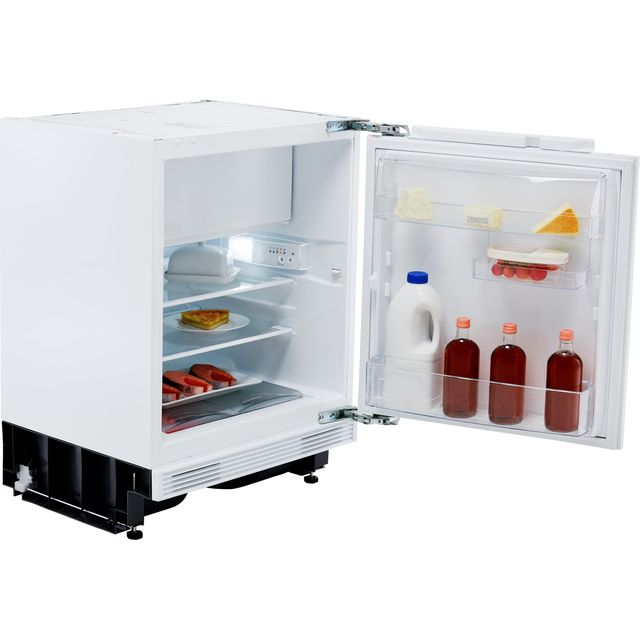 Zanussi ZEAN82FR Integrated Under Counter Fridge with Ice Box - Fixed Door Fixing Kit - White - F Rated