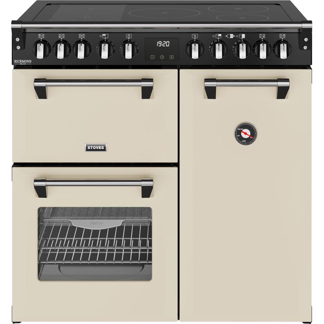 Stoves Richmond Deluxe 90Ei RTY 90cm Electric Range Cooker with Induction Hob – Cream – A/A/A Rated