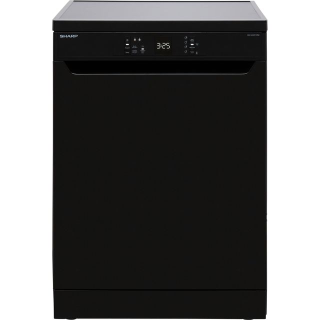 Sharp QW-NA1CF47EB-EN Standard Dishwasher - Black - E Rated