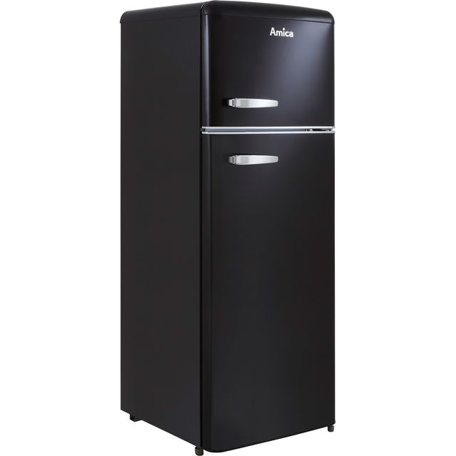 Amica FDR2213B Compact 144cm High 80/20 Fridge Freezer – Black – F Rated