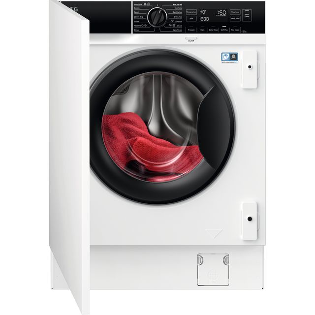 AEG ProSteam Technology LF7C8636BI Integrated 8kg Washing Machine with 1600 rpm - White - B Rated