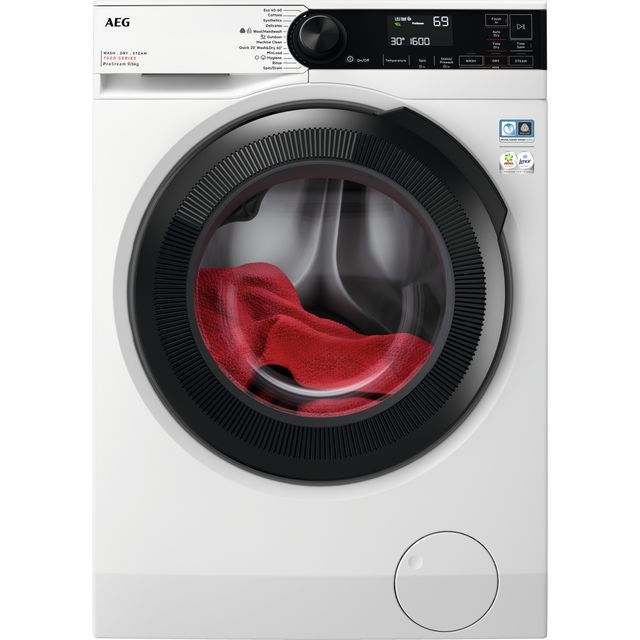 AEG ProSteam Technology LWR7496O4B 9Kg / 6Kg Washer Dryer with 1551 rpm - White - D Rated