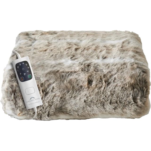 Dreamland Hygge Days Luxury Faux Fur Heated Throw - Alaskan Husky Print