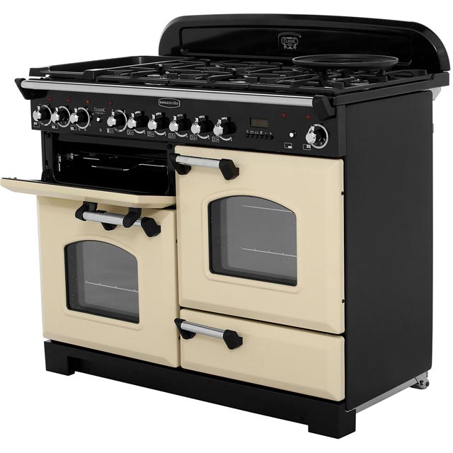 Rangemaster CDL110DFFRP/C Classic Deluxe 110cm Dual Fuel Range Cooker - Royal Pearl / Chrome - CDL110DFFRP/C_RP - 2