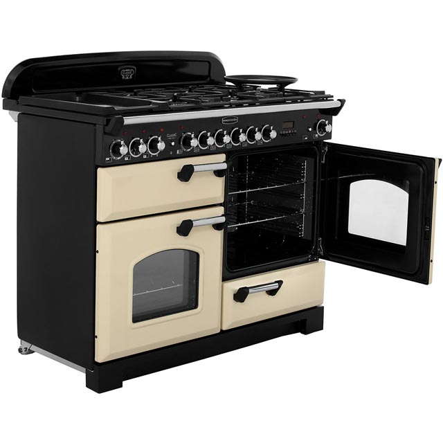 Rangemaster CDL110DFFRP/B Classic Deluxe 110cm Dual Fuel Range Cooker - Royal Pearl / Brass - CDL110DFFRP/B_RP - 4