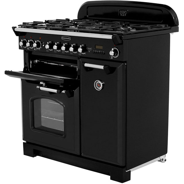 Rangemaster CDL90DFFRP/C Classic Deluxe 90cm Dual Fuel Range Cooker - Royal Pearl / Chrome - CDL90DFFRP/C_RP - 2