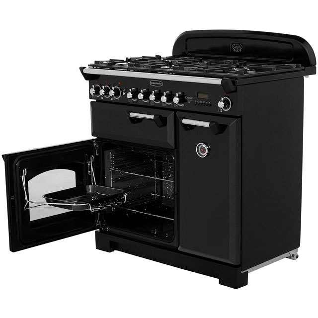 Rangemaster CDL90DFFCY/C Classic Deluxe 90cm Dual Fuel Range Cooker - Cranberry / Chrome - CDL90DFFCY/C_CY - 3