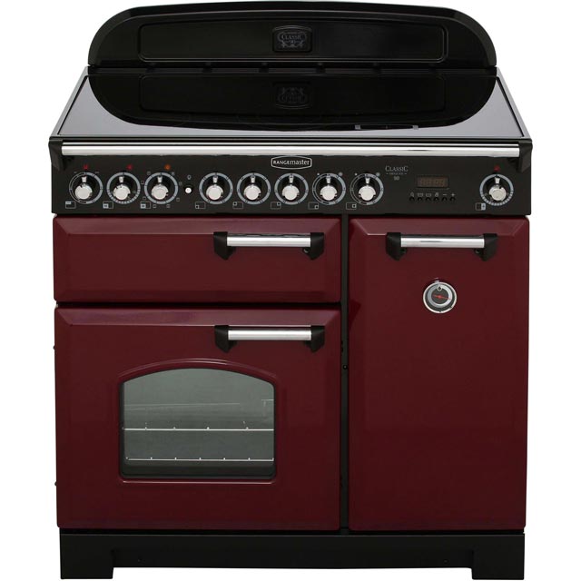 Rangemaster CDL90ECWH/B Classic Deluxe 90cm Electric Range Cooker - White / Brass - CDL90ECWH/B_WH - 5