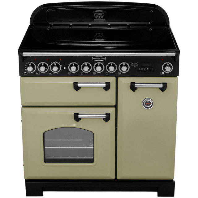 Rangemaster CDL90EIRP/B Classic Deluxe 90cm Electric Range Cooker - Royal Pearl / Brass - CDL90EIRP/B_RP - 5