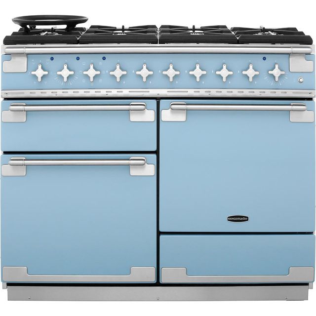 Rangemaster Elise 110cm Dual Fuel Range Cooker - China Blue - A/A Rated