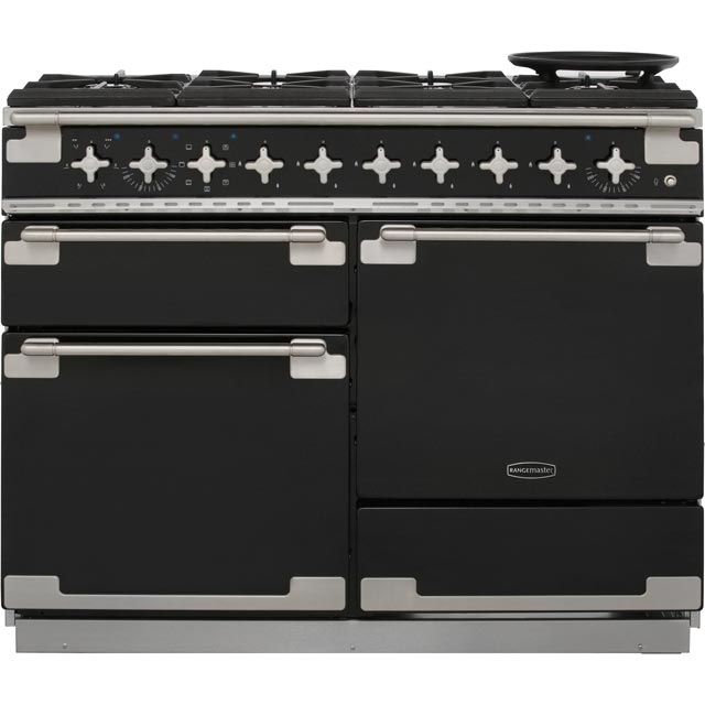 Rangemaster Elise ELS110DFFGB 110cm Dual Fuel Range Cooker - Black Gloss - A/A Rated