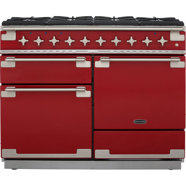 Rangemaster Elise ELS110DFFRD 110cm Dual Fuel Range Cooker - Cherry Red - A/A Rated
