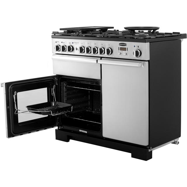 Rangemaster PDL100DFFSS/C Professional Deluxe 100cm Dual Fuel Range Cooker - Stainless Steel - PDL100DFFSS/C_SS - 3