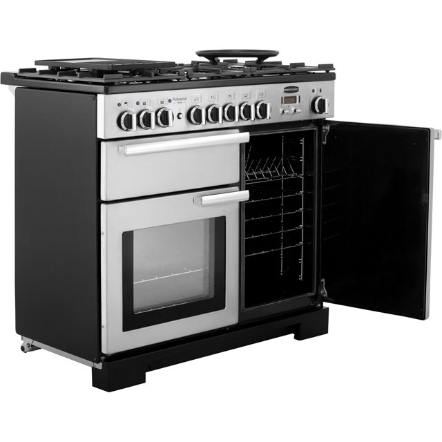 Rangemaster PDL100DFFSS/C Professional Deluxe 100cm Dual Fuel Range Cooker - Stainless Steel - PDL100DFFSS/C_SS - 4