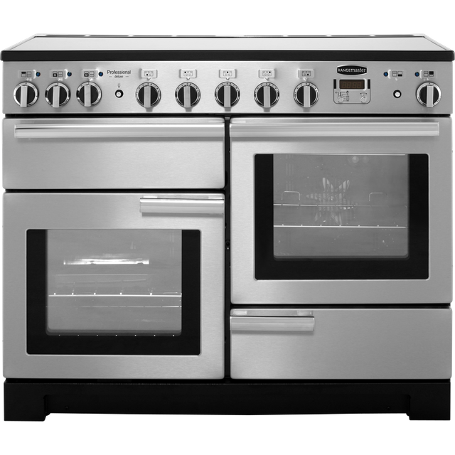 Rangemaster PDL110EISS/C Professional Deluxe 110cm Electric Range Cooker - Stainless Steel / Chrome - PDL110EISS/C_SS - 1