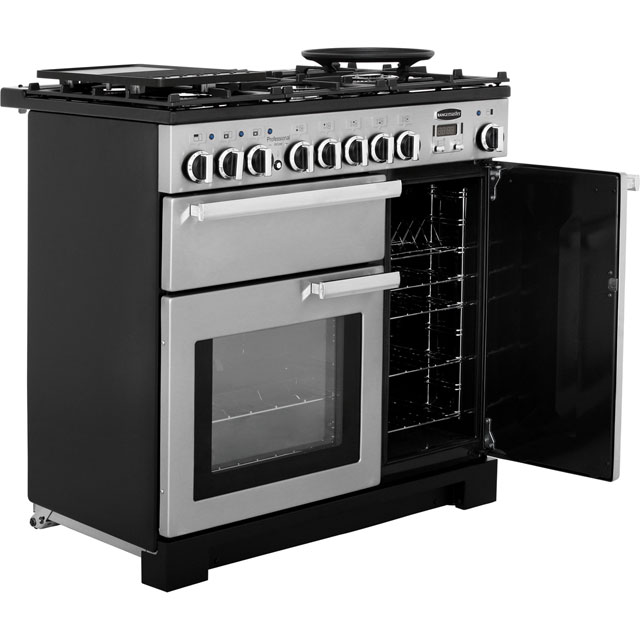 Rangemaster PDL90DFFSS/C Professional Deluxe 90cm Dual Fuel Range Cooker - Stainless Steel - PDL90DFFSS/C_SS - 4