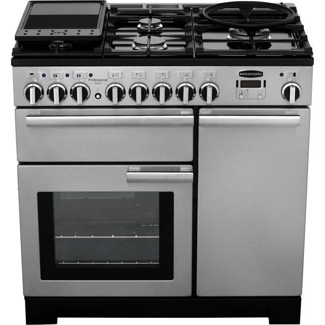 Rangemaster PDL90DFFCY/C Professional Deluxe 90cm Dual Fuel Range Cooker - Cranberry - PDL90DFFCY/C_CY - 5