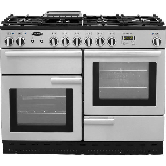 Rangemaster Professional Plus PROP110DFFSS/C 110cm Dual Fuel Range Cooker - Stainless Steel - A/A Rated