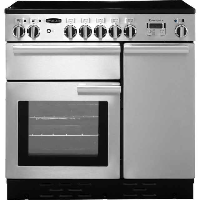 Rangemaster Professional Plus PROP90EISS/C 90cm Electric Range Cooker with Induction Hob - Stainless Steel - A/A Rated