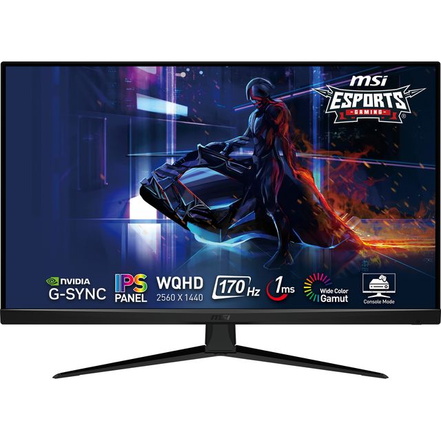 MSI G321Q 31.5 Wide Quad HD 170Hz Gaming Monitor with NVidia G-Sync and G-Sync Certified - Black