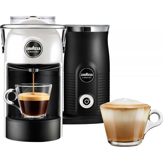 Lavazza A Modo Mio Jolie & Milk 18000421 Pod Coffee Machine with Milk Frother - White
