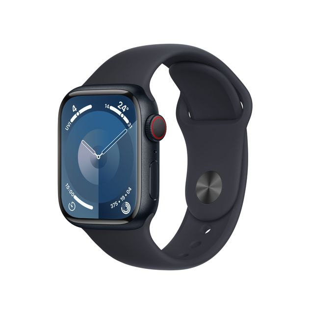 Apple Watch Series 9, 41mm, Midnight Aluminium Case, GPS + Cellular [2023] - Midnight Sport Band - S/M