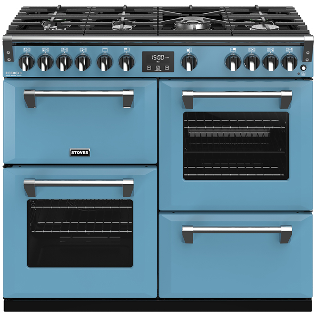Stoves Colour Boutique Collection Richmond Deluxe S1000G CB 100cm Gas Range Cooker with Electric Grill - Days Break - A/A/A Rated