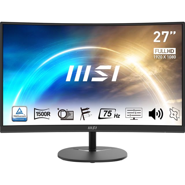 MSI Pro MP271CA 27 Full HD 75Hz Curved Gaming Monitor with AMD FreeSync - Black