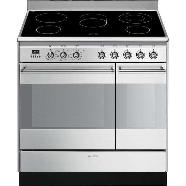 Smeg Concert SUK92CMX9 90cm Electric Range Cooker with Ceramic Hob - Stainless Steel - A/A Rated
